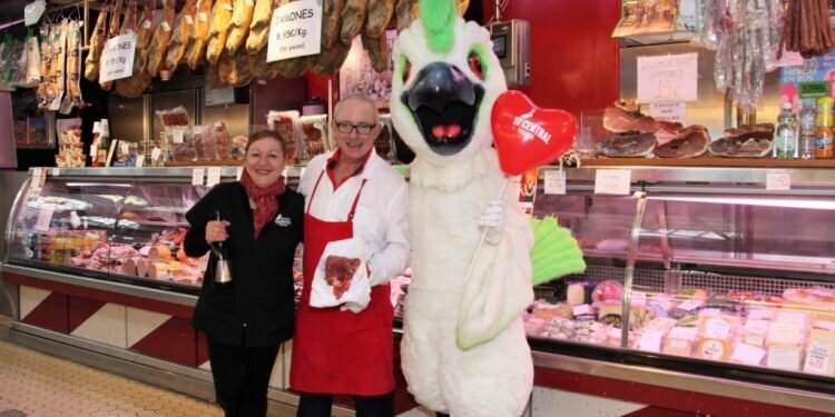Amor en el Mercado Central de Valencia en San Valentín