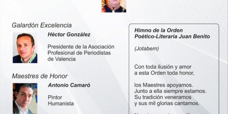 III Cena de Gala de la Orden Poético-Literaria Juan Benito