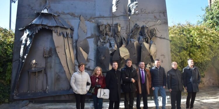 Inauguración de la primera escultura del Camino del Santo Grial en Barracas