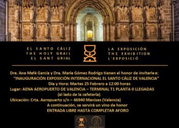 El aeropuerto de Valencia acoge la exposición internacional del Santo Cáliz de Valencia