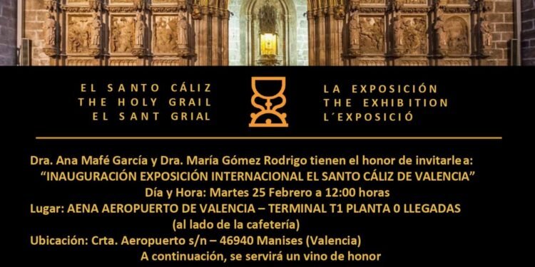 El aeropuerto de Valencia acoge la exposición internacional del Santo Cáliz de Valencia