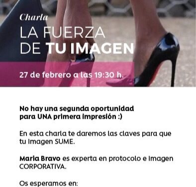 Conferencia La fuerza de tu imagen. Claves para que tu imagen sume 