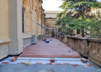 Finaliza la intervención en la terraza del colateral oeste de la Iglesia de Jesuitas en el Centro Arrupe