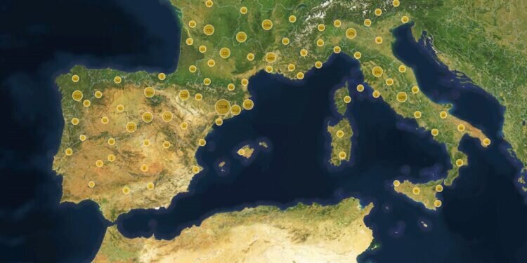 Un visor cartográfico interactivo permite viajar por 17.000 construcciones medievales europeas