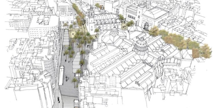 Arranca la reurbanización del entorno del Mercado Central y la Lonja de Valencia