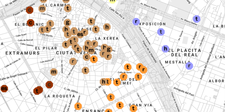El mapa del diseño de València recoge más de un centenar de puntos de interés