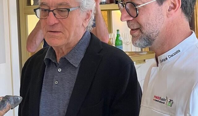 Dacosta cocinó arroz Senia entre cenizas de trufa y gamba roja de Dénia para Robert de Niro