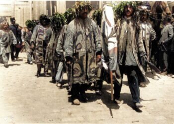 El ‘bany’ o la «poalà» dels Els porrats en la Cabalgata del Convite en el Corpus de Valencia