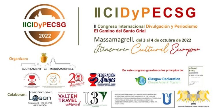 Massamagrell celebrará el II Congreso Internacional Divulgación y Periodismo El Camino del Santo Grial 2022